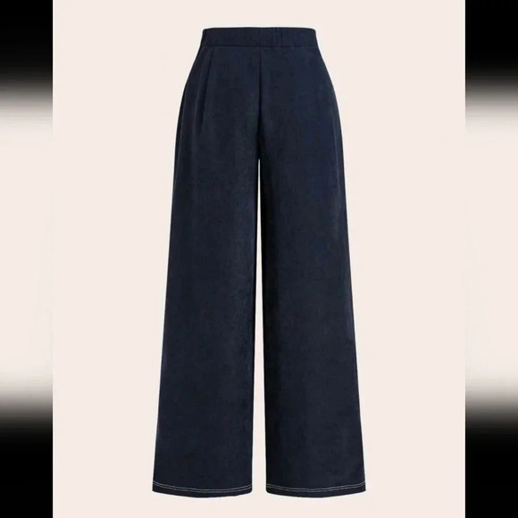 2pcs Women Casual Colorblock Outseam Blouse And Pants Suit, Autumn - Picture 6 of 9